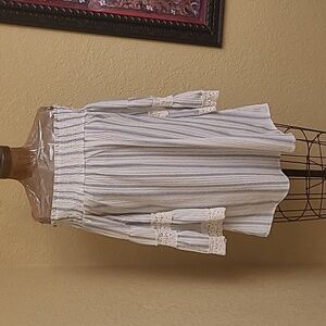 KIWI OFF THE SHOULDER STRIPED DRESS S